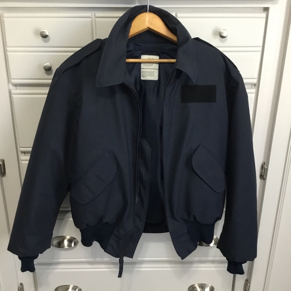 1990s Military Security Police Winter Jacket L 42-44
